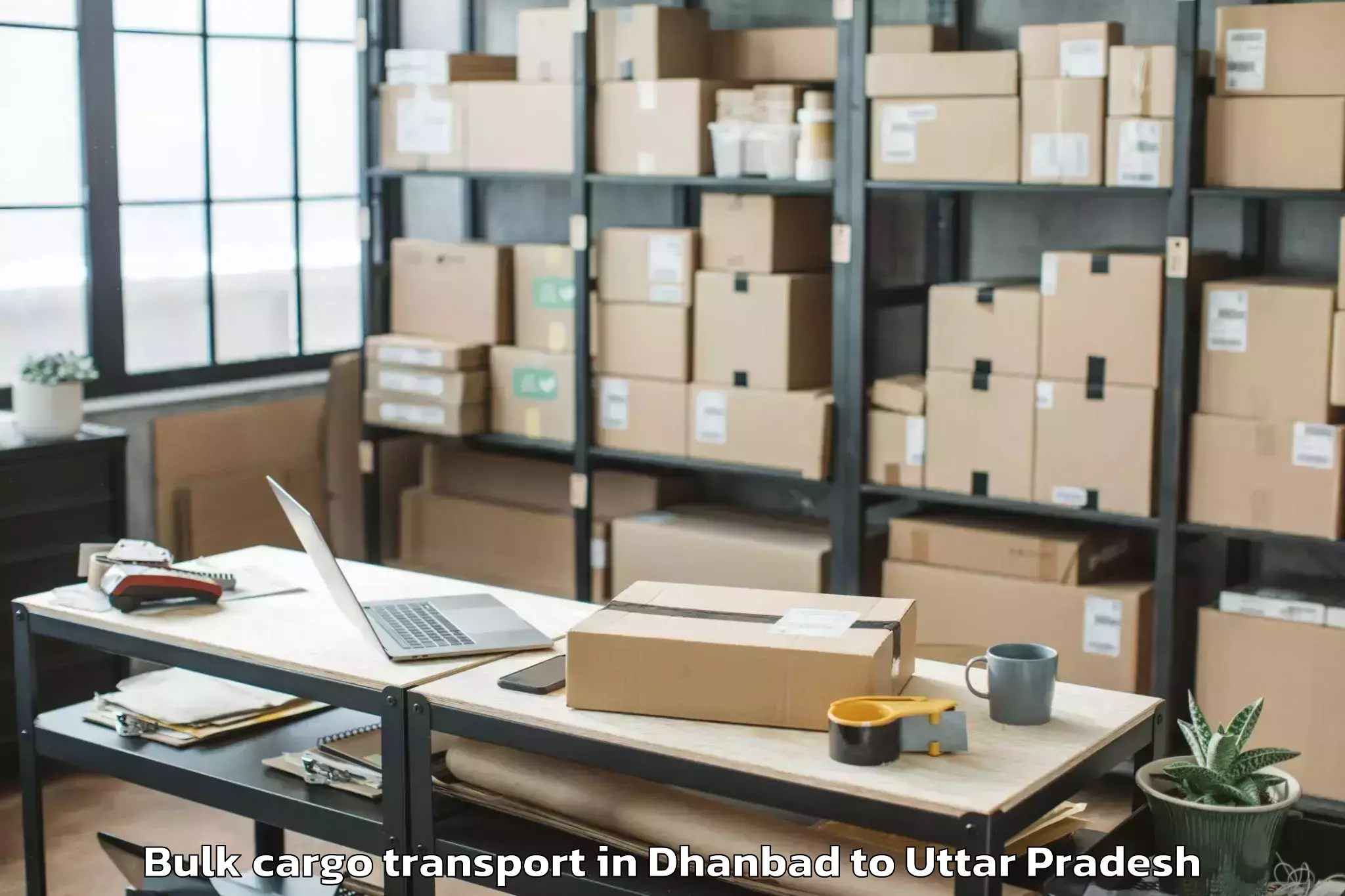 Hassle-Free Dhanbad to Muhammadabad Gohna Bulk Cargo Transport